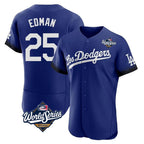 Silnrao LA.Dodgers #25 Tommy Edman Player Royal World Series City Connect Elite Home Stitched Jerseys