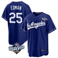 Silnrao LA.Dodgers #25 Tommy Edman Player Royal World Series Game Stitched Jerseys