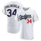Silnrao LA.Dodgers #34 Fernando Valenzuela Player Gold White 2026 Collection Stadium Limited Elite Stitched Jerseys