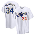 Silnrao LA.Dodgers #34 Fernando Valenzuela Player Gold White 2026 Collection Stadium Limited Stitched Jerseys