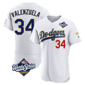 Silnrao LA.Dodgers #34 Fernando Valenzuela Player Gold White World Series 2026 Collection Stadium Limited Elite Stitched Jerseys