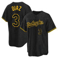 Silnrao LA.Dodgers #3 Edwin D¨ªaz Player Black Gold Limited Home Stitched Jerseys
