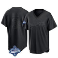Silnrao LA.Dodgers #3 Edwin D¨ªaz Player Black World Series Meet Pitch Fashion T-shirt Stitched Jerseys