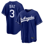 Silnrao LA.Dodgers #3 Edwin D¨ªaz Player Royal Game Stitched Jerseys