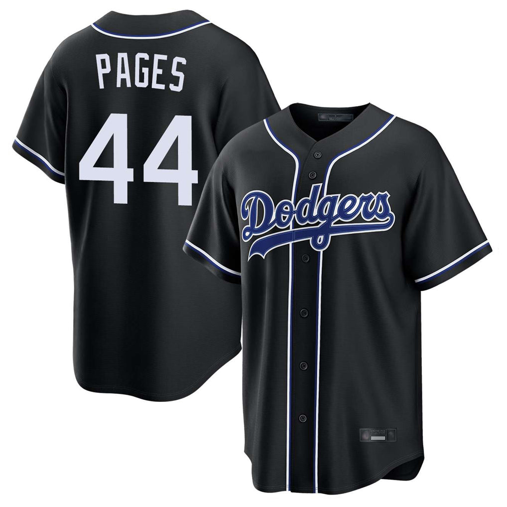 Silnrao LA.Dodgers #44 Andy Pages Player Black Carbon Limited Home Stitched Jerseys