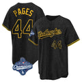 Silnrao LA.Dodgers #44 Andy Pages Player Black Gold World Series Meet Limited Home Stitched Jerseys