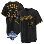 Silnrao LA.Dodgers #44 Andy Pages Player Black Gold World Series Meet Limited Home Stitched Jerseys
