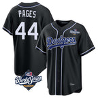 Silnrao LA.Dodgers #44 Andy Pages Player Black World Series Carbon Limited Home Stitched Jerseys