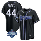 Silnrao LA.Dodgers #44 Andy Pages Player Black World Series Meet Carbon Limited Home Stitched Jerseys
