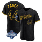 Silnrao LA.Dodgers #44 Andy Pages Player Black World Series Meet Snake Skin City Limited Elite Home Stitched Jerseys