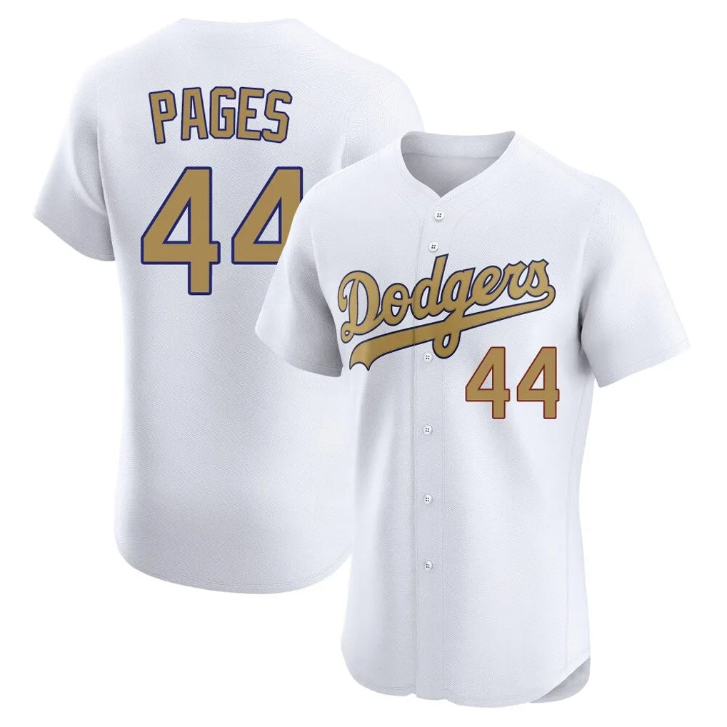 Silnrao LA.Dodgers #44 Andy Pages Player Gold Limited Elite Home Stitched Jerseys