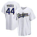 Silnrao LA.Dodgers #44 Andy Pages Player Gold White 2026 Collection Stadium Game Stitched Jerseys