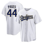 Silnrao LA.Dodgers #44 Andy Pages Player Gold White 2026 Collection Stadium Game Stitched Jerseys