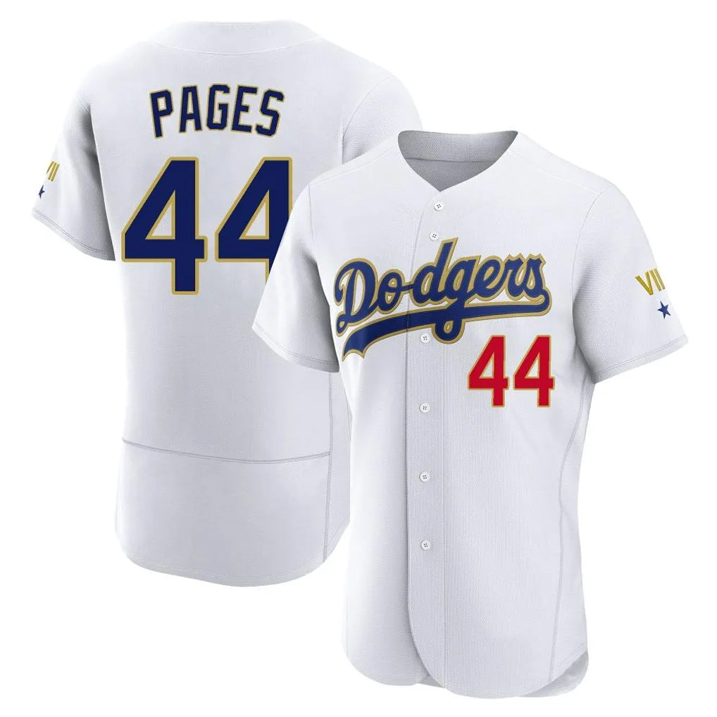 Silnrao LA.Dodgers #44 Andy Pages Player Gold White 2026 Collection Stadium Limited Elite Stitched Jerseys