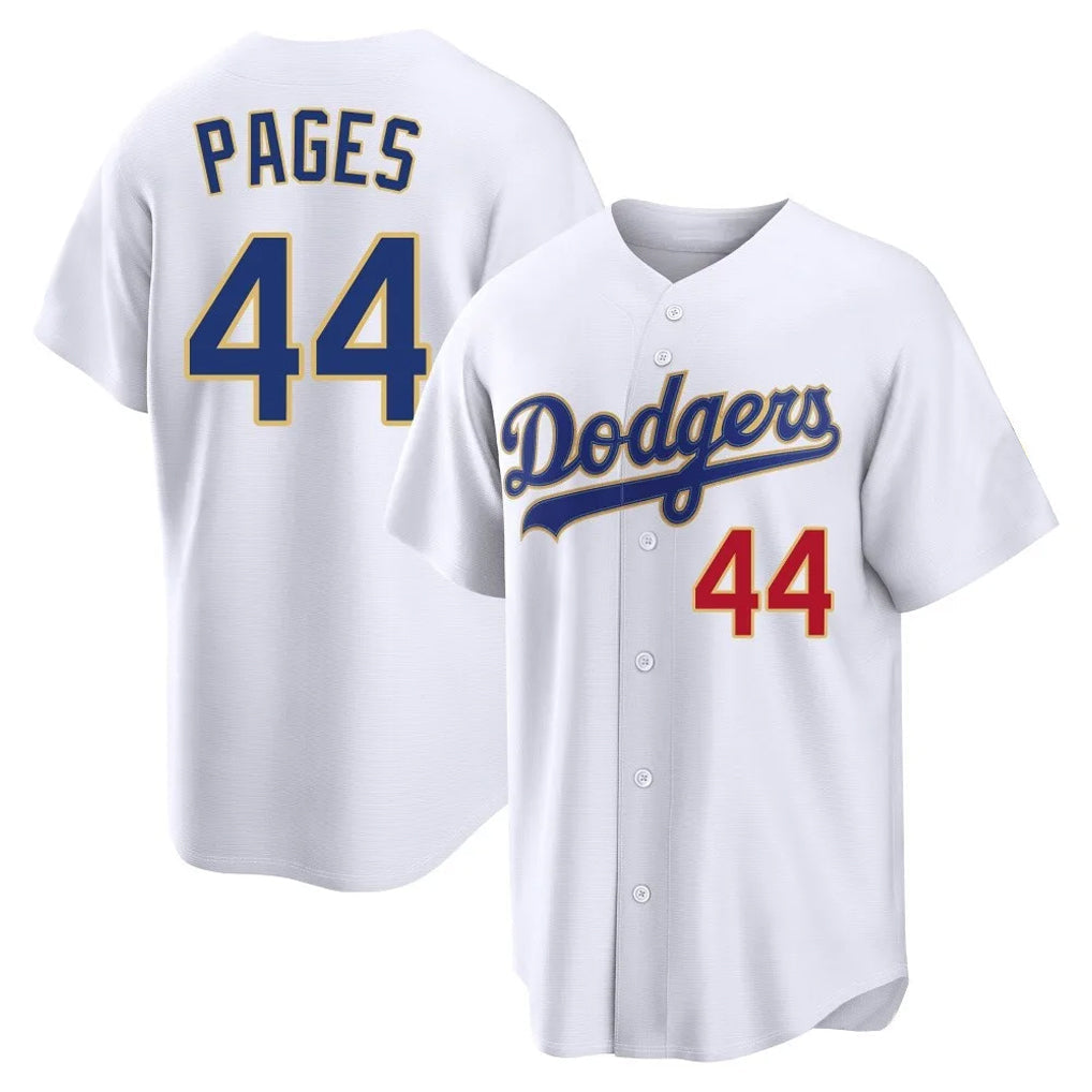 Silnrao LA.Dodgers #44 Andy Pages Player Gold White 2026 Collection Stadium Limited Stitched Jerseys