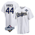 Silnrao LA.Dodgers #44 Andy Pages Player Gold White World Series 2026 Collection Stadium Game Stitched Jerseys