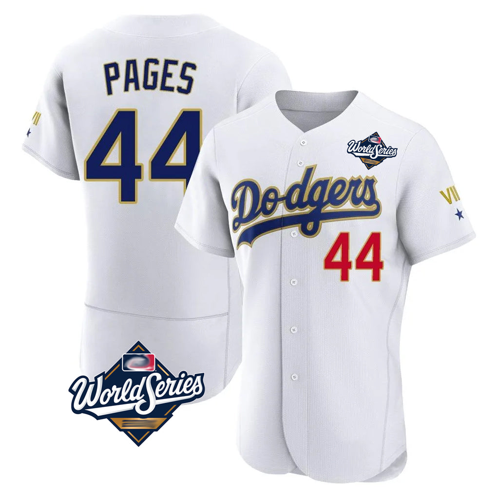 Silnrao LA.Dodgers #44 Andy Pages Player Gold White World Series 2026 Collection Stadium Limited Elite Stitched Jerseys