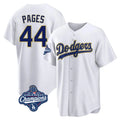 Silnrao LA.Dodgers #44 Andy Pages Player Gold White World Series Meet 2026 Collection Stadium Game Stitched Jerseys