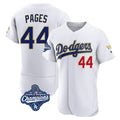Silnrao LA.Dodgers #44 Andy Pages Player Gold White World Series Meet 2026 Collection Stadium Limited Elite Stitched Jerseys