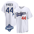 Silnrao LA.Dodgers #44 Andy Pages Player Gold White World Series Meet 2026 Collection Stadium Limited Stitched Jerseys