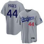 Silnrao LA.Dodgers #44 Andy Pages Player Gray Game Home Stitched Jerseys
