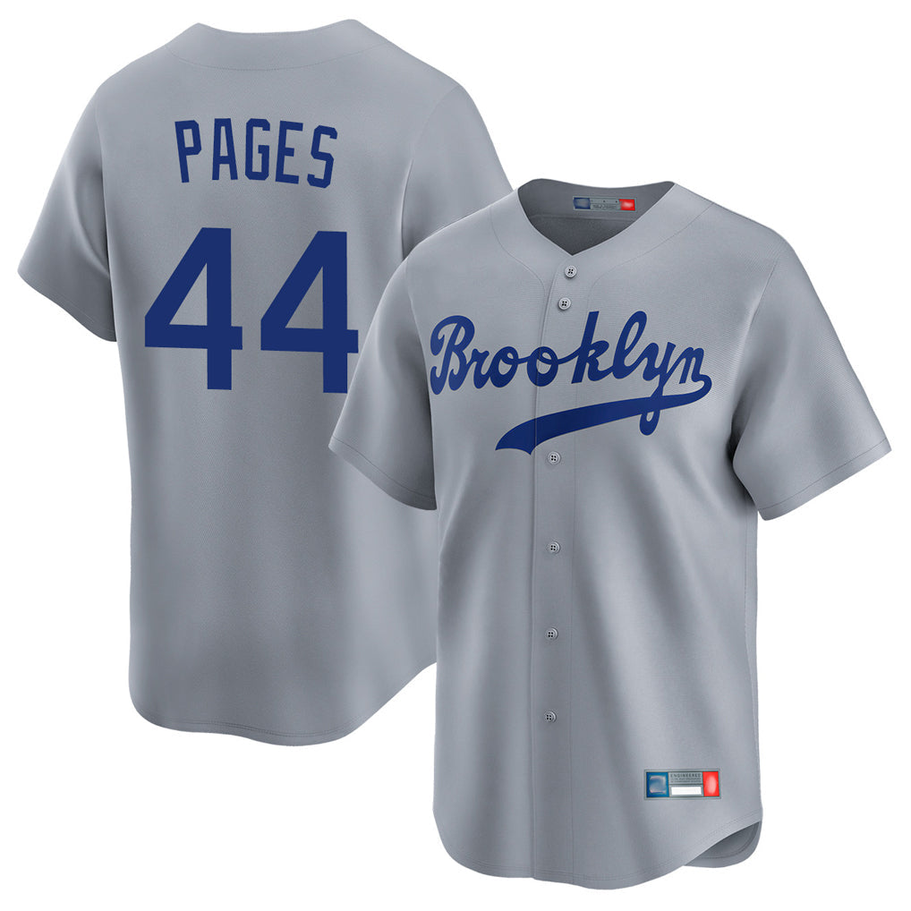 Silnrao LA.Dodgers #44 Andy Pages Player Gray Game Limited Home Stitched Jerseys