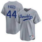 Silnrao LA.Dodgers #44 Andy Pages Player Gray Game Limited Home Stitched Jerseys
