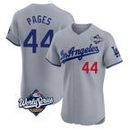 Silnrao LA.Dodgers #44 Andy Pages Player Gray World Series Limited Elite Home Stitched Jerseys