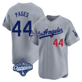 Silnrao LA.Dodgers #44 Andy Pages Player Gray World Series Meet Limited Home Stitched Jerseys