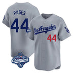 Silnrao LA.Dodgers #44 Andy Pages Player Gray World Series Meet Limited Home Stitched Jerseys