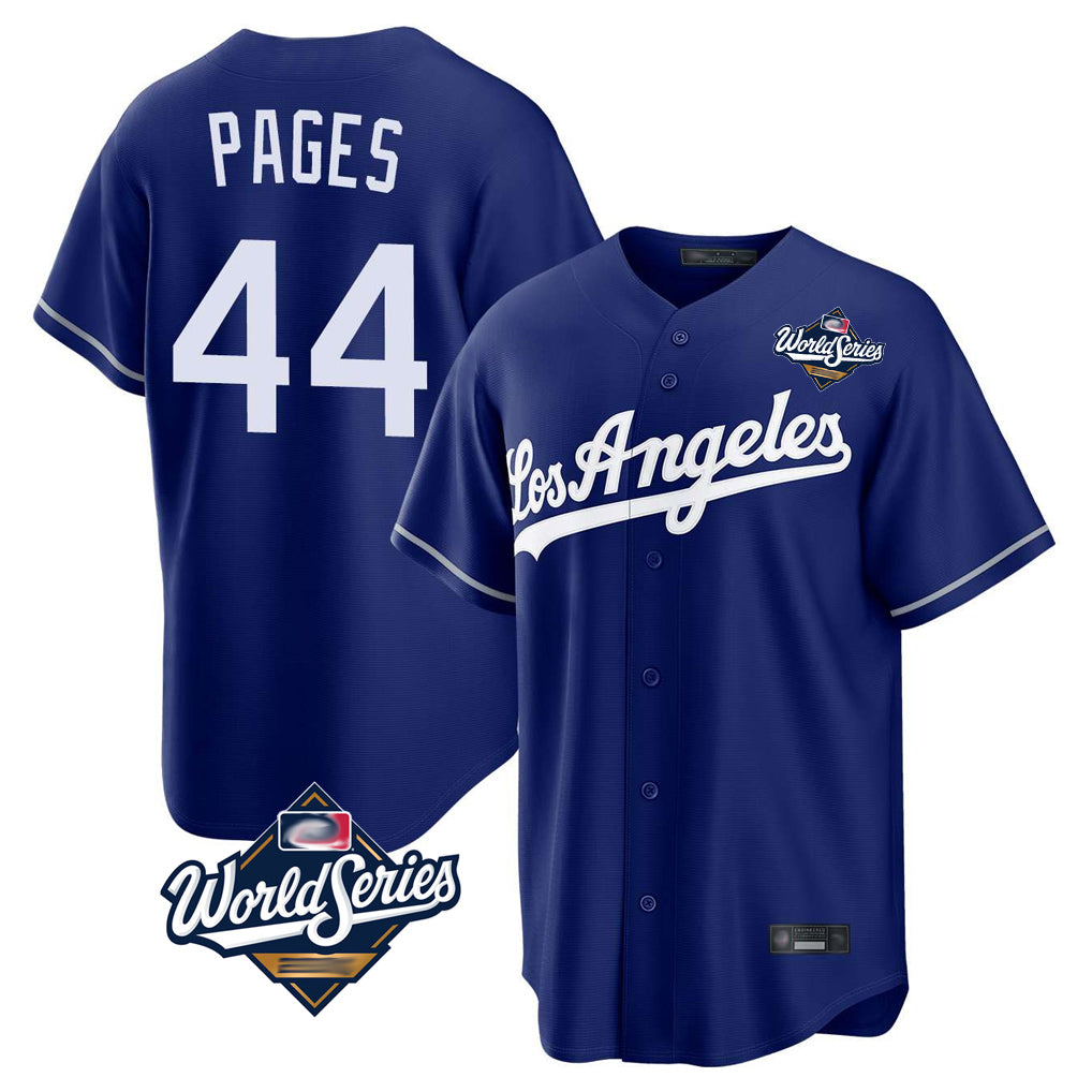 Silnrao LA.Dodgers #44 Andy Pages Player Royal World Series Game Stitched Jerseys