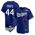 Silnrao LA.Dodgers #44 Andy Pages Player Royal World Series Limited Home Stitched Jerseys