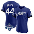 Silnrao LA.Dodgers #44 Andy Pages Player Royal World Series Meet City Connect Elite Home Stitched Jerseys