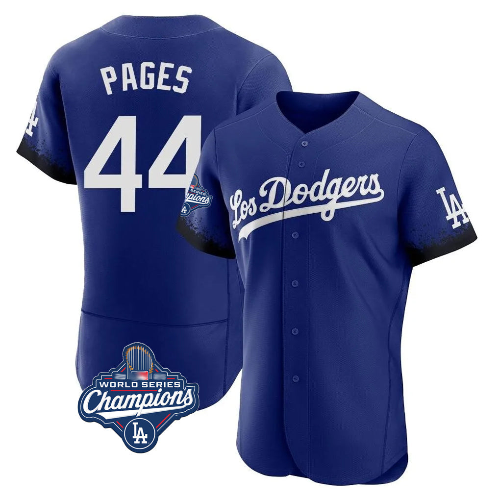 Silnrao LA.Dodgers #44 Andy Pages Player Royal World Series Meet City Connect Elite Home Stitched Jerseys
