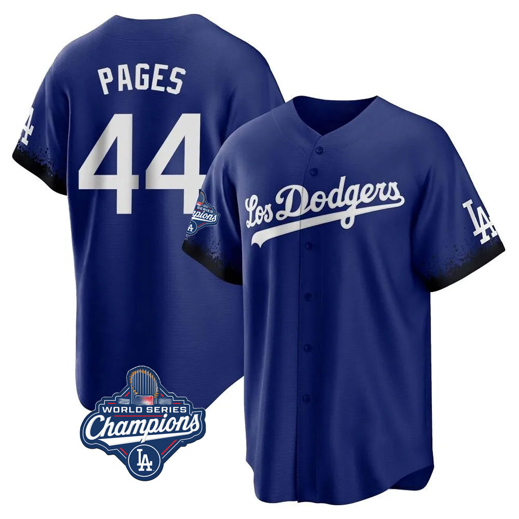 Silnrao LA.Dodgers #44 Andy Pages Player Royal World Series Meet City Connect Home Game Stitched Jerseys
