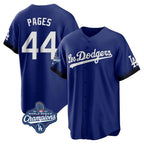 Silnrao LA.Dodgers #44 Andy Pages Player Royal World Series Meet City Connect Home Game Stitched Jerseys