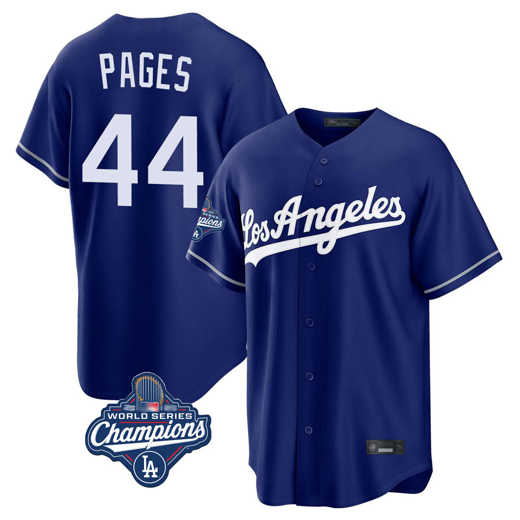 Silnrao LA.Dodgers #44 Andy Pages Player Royal World Series Meet Game Stitched Jerseys