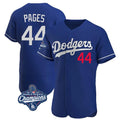 Silnrao LA.Dodgers #44 Andy Pages Player Royal World Series Meet Limited Elite Home Stitched Jerseys