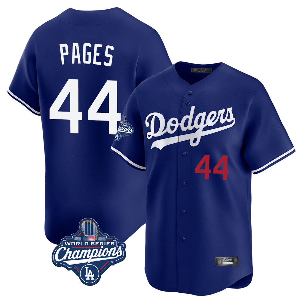 Silnrao LA.Dodgers #44 Andy Pages Player Royal World Series Meet Limited Home Stitched Jerseys