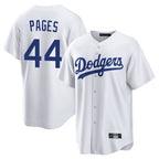 Silnrao LA.Dodgers #44 Andy Pages Player White Game Home Stitched Jerseys