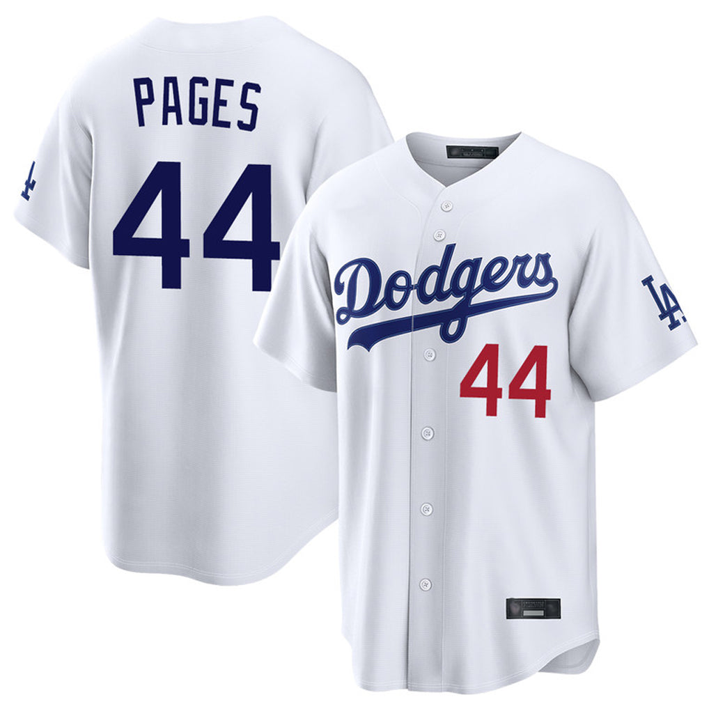 Silnrao LA.Dodgers #44 Andy Pages Player White Home Game Stitched Jerseys