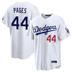 Silnrao LA.Dodgers #44 Andy Pages Player White Home Game Stitched Jerseys