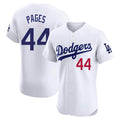Silnrao LA.Dodgers #44 Andy Pages Player White Limited Elite Home Stitched Jerseys