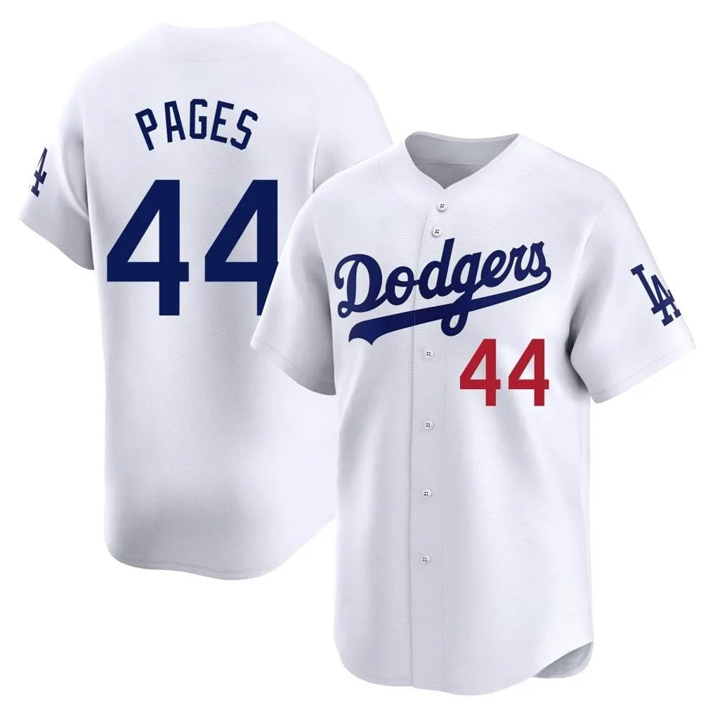 Silnrao LA.Dodgers #44 Andy Pages Player White Limited Home Stitched Jerseys