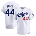 Silnrao LA.Dodgers #44 Andy Pages Player White Limited Home Stitched Jerseys