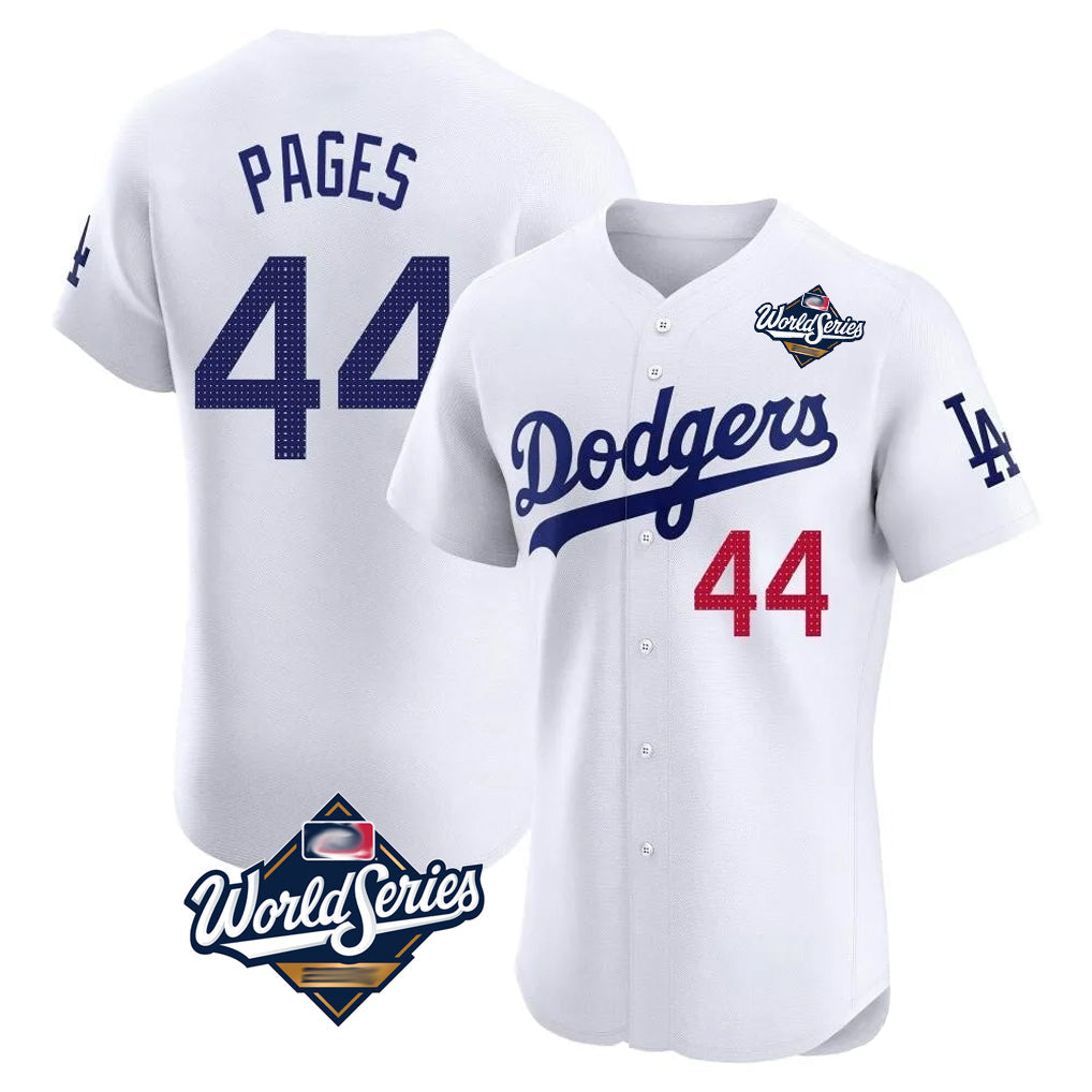 Silnrao LA.Dodgers #44 Andy Pages Player White World Series Limited Elite Home Stitched Jerseys