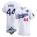 Silnrao LA.Dodgers #44 Andy Pages Player White World Series Limited Elite Home Stitched Jerseys