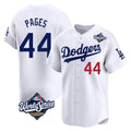 Silnrao LA.Dodgers #44 Andy Pages Player White World Series Limited Home Stitched Jerseys