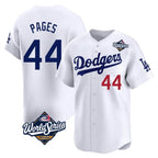 Silnrao LA.Dodgers #44 Andy Pages Player White World Series Limited Home Stitched Jerseys