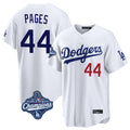 Silnrao LA.Dodgers #44 Andy Pages Player White World Series Meet Home Game Stitched Jerseys